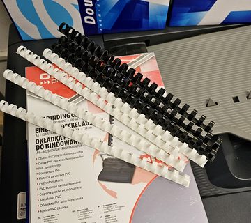 Spiralni uvez dokumenata, plastične spirale i PVC korice